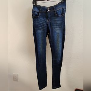 Harley Dark wash Blue  Cotton-blend Skinny high rise fall Jeans (7)
